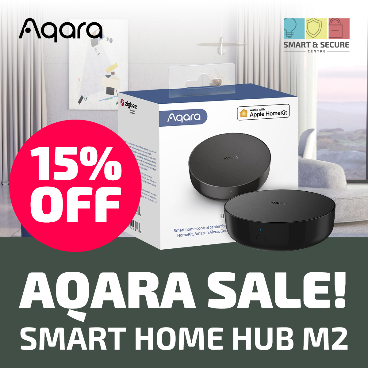 Aqara M2 Hub Smart Home Gateway Global HomeKit Zigbee 3.0 Dual Wi